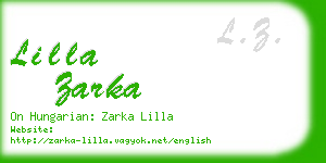 lilla zarka business card